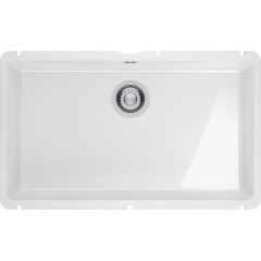 Évier de cuisine Kubus Fraceram KXK 110-71 blanc - 745 x 454 mm - sous-meuble 80 cm - vidage manuel - Franke