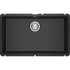 Évier de cuisine Kubus Fraceram KXK 110-71 anthracite - 745 x 454 mm - sous-meuble 80 cm - vidage manuel - Franke