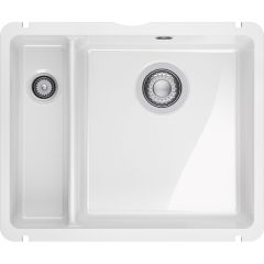 Évier de cuisine Kubus Fraceram KXK 160-37-12 blanc - 545 x 454 mm - sous-meuble 60 cm - vidage manuel - Franke
