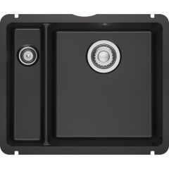 Évier de cuisine Kubus Fraceram KXK 160-37-12 anthracite - 545 x 454 mm - sous-meuble 60 cm - vidage manuel - Franke