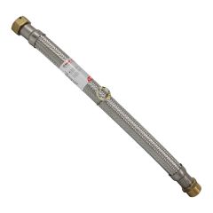 Flexible sanitaire/Chauffage Inox Øintér.19mm - Femelle/Mâle 3/4" - 400mm - EXTRA TWIST