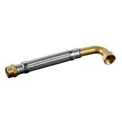 Flexible sanitaire/chauffage coudé Inox Øintér.19mm- Mâle/Femelle 3/4" - 400 mm - EXTRA TWIST CODO - Tucai