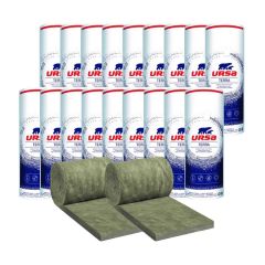 18 paquets de 2 rouleaux laine de verre URSA Façade 32 R - Ep. 120mm - 86,40m² - R 3.75
