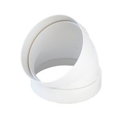 Coude 45° FF Ø100 pour tube Ventilation Rond Ø100 Blanc - First Plast