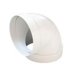 Coude 90° FF Ø100 pour tube Ventilation Rond Ø100 Blanc - First Plast