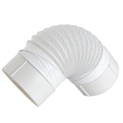 Manchon flexible Max 60 cm pour tube Ventilation Rond Ø125 Blanc - First Plast