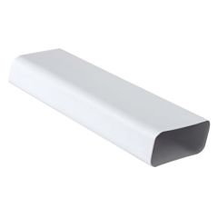 Tube Ventilation PVC Blanc Rectangulaire - 150 x 70 mm - Barre de 1 m - First Plast