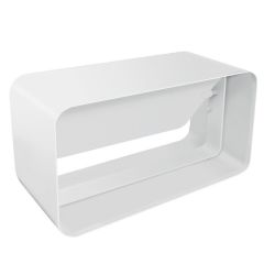 Manchon avec clapet anti-retour pour tube Ventilation rectangulaire 120 x 60 mm Blanc - First Plast