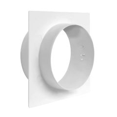 Plaque pour passage de mur tube Ventilation rond Ø100 blanc avec garniture - First Plast