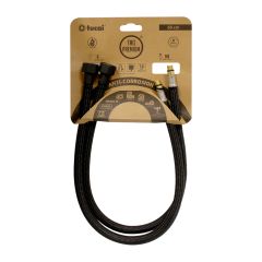 2 Flexibles sanitaires NOIR POLYMÈRE Øintér.8mm - Femelle 1/2" NOIR MAT - Mâle M10x1 - 600mm - TAQ PREMIUM