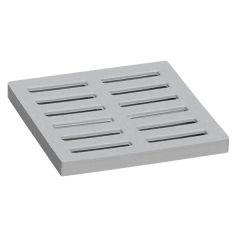 Grille PVC pour siphon de balcon et regard de descente 130 x 130 mm - Gris - First Plast