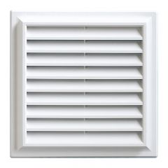 Grille ventilation PVC traditionnelle 189 x 189 mm avec moustiquaire - First Plast