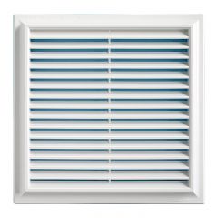Grille ventilation PVC traditionnelle 240 x 240 mm avec fermeture et moustiquaire - First Plast