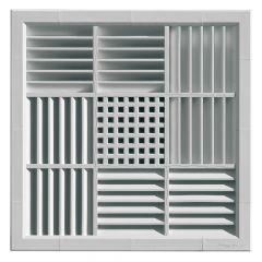 Grille ventilation carrée PVC pour faux-plafonds