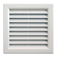 Grille ventilation PVC traditionnelle à encastrer 189 x 189 mm avec moustiquaire - First Plast