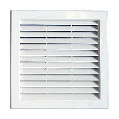 Grille ventilation PVC traditionnelle à encastrer 217 x 217 mm avec moustiquaire - First Plast