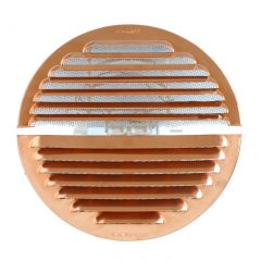 Grille ventilation cuivre à clipser IN OUT - Ronde - Ø150mm - Ø trou de 100 à140mm