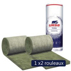 Un paquet de 2 rouleaux laine de verre URSA Façade 32 R - Ep. 181mm - 3,24m² - R 5.65