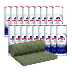 18 rouleaux laine de verre URSA Hometec 35 TERRA nu - Ep. 200mm - 64,80m² - R 5.70
