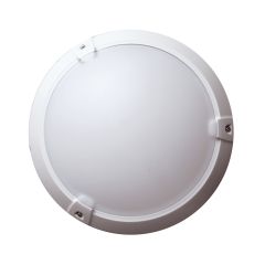 Hublot rond en plastique blanc - 60W Maxi IP65 livré sans ampoule - IICSEN