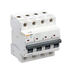 Disjoncteur tétrapolaire à vis NF - 3P+N 10A 4.5kA Courbe C - OHMTEC - IICSEN