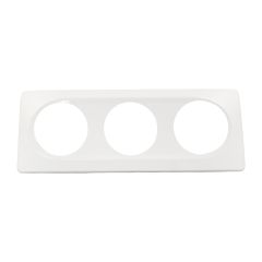 Plaque 3 postes blanche EPURE - Ohmtec - IICSEN