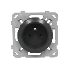 Prise 2P+T 16A anthracite EPURE NF - Ohmtec - IICSEN