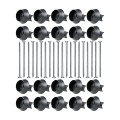 Lot de 20 supports de rail OB 30mm SIXBOX + 20 vis bois Ø5,0x70 tête fraisée TX - Sixbox