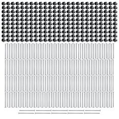 Lot de 250 supports de rail 17mm SIXBOX + 250 vis bois Ø5,0x60 tête fraisée TX - Sixbox