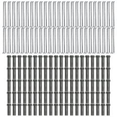 Lot de 100 supports de rail OB 83 mm SIXBOX + 100 vis bois Ø5,0x110 tête fraisée - Sixbox