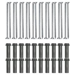 Lot de 20 supports de rail OB 83mm SIXBOX + 20 vis bois Ø5,0x110 tête fraisée TX - Sixbox