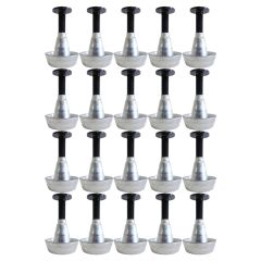 Support de rail réglable 30/60mm SIXBOX lot de 20 pièces