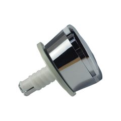 Bouton simple  poussoir chromé pour mécanisme MW - Wirquin Pro