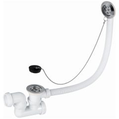 Vidage baignoire à chaînette avec siphon orientable - Wirquin Pro