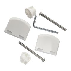 Kit de fixations capots blancs pour abattant OLFA Tradition, Europe, Universal, Junior, Sénator, Accord