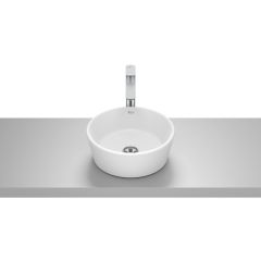 Vasque à poser ronde Optica - sans trop plein - Ø350mm - Blanc mat - Roca