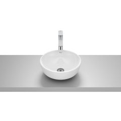 Vasque à poser ronde Optica - sans trop plein - Ø350mm - Blanc brillant - Roca