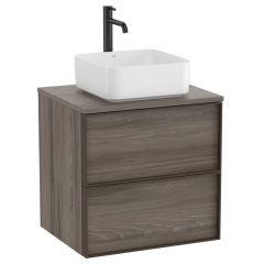 Meuble "INSPIRA" 600 - 2 tiroirs pour vasque à poser (non incluse) - Magnolia - Roca