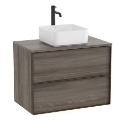 Meuble "INSPIRA" 800 - 2 tiroirs pour vasque à poser (non incluse) - Magnolia - Roca