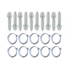 Ensemble de 10 colliers tube de descente Ø100 Blanc + 10 Vis 7x40mm - Arcanaute