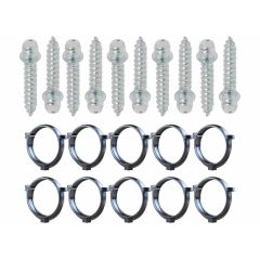 Ensemble de 10 colliers tube de descente Ø80 Anthracite + 10 Vis 7x40mm - Arcanaute