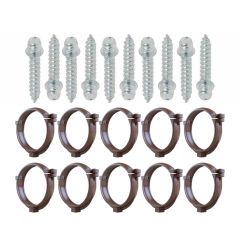 Ensemble de 10 colliers tube de descente  Ø80 Cuivre + 10 Vis 7x40mm - Arcanaute