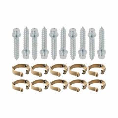 Ensemble de 10 colliers tube de descente Ø80 Sable + 10 Vis 7x40mm - Arcanaute