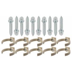 Ensemble de 10 colliers tube de descente Ø50 Sable + 10 Vis 7x40mm - Arcanaute