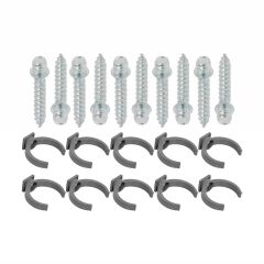 Ensemble de 10 colliers tube de descente Ø50 Gris + 10 Vis 7x40 mm - Arcanaute