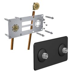 Kit Robifix (Douche/Bain Douche) 150 mm CUIVRE Ø14 - Femelle 1/2" (15/21) + cache noir - Watts