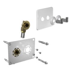 Kit Robifix coudes (EVIER / LAVABO) 50 mm Multicouche Ø16x2,0 - Femelle 1/2" (15/21) + cache poli blanc - Watts