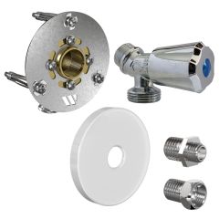 Robifix (Machine à laver) MONO PER Ø16 - Femelle 1/2" (15/21) à Glissement + Cache blanc + Robinet - Watts