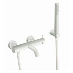 Robinet mitigeur Bain/douche avec douchette TRIVERDE Whitemat - Cristina Ondyna