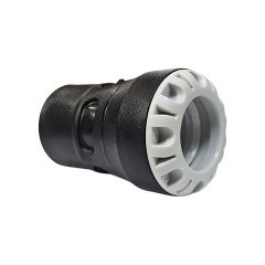 Raccord droit encliquetable PE Ø32 - Laiton femelle 1'' (26/34) avec portée plate ISO 228 et joint fourni - Plasson